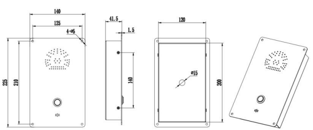 Handsfree Stainless-Steel Push-Button Dialer Telephone