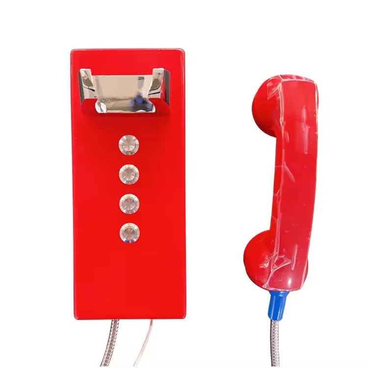 Teléfono de pared con marcador automático de cuatro botones